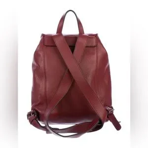 Oxblood leather Giorgio Armani Backpack with brushed silver-tone hardware Giorgio Armani | Bags | Oxblood Leather Giorgio Armani  main image 2